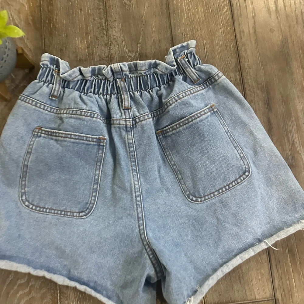 Casual Light Blue Jean Shorts for Women - Picture 7 of 9